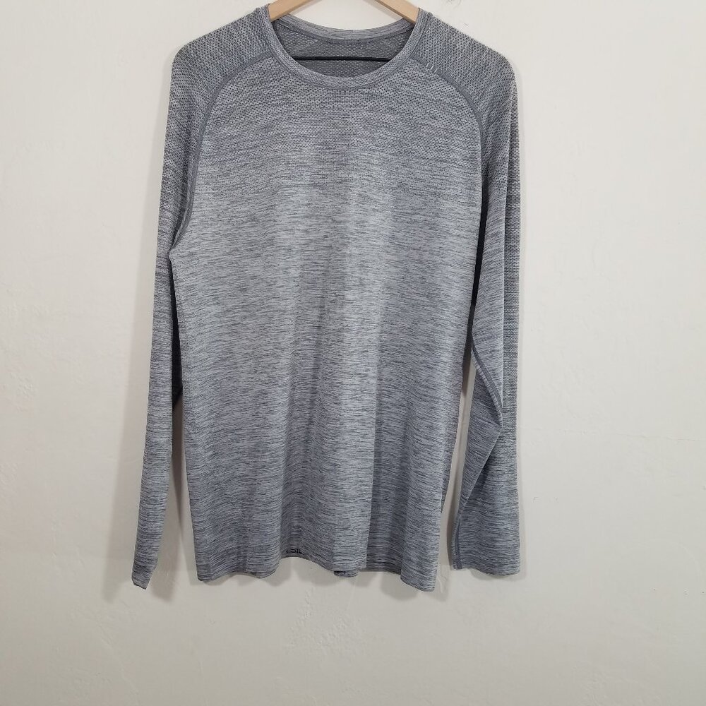 Lululemon Men's Swiftly Tech Long Sleeve Shirt Top Pullover Gray Size L